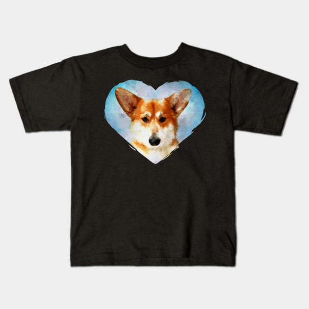 Welsh Corgi Kids T-Shirt by Nartissima